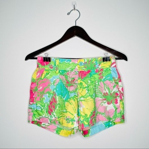 Corto LILLY PULITZER Talla 00 Impreso de Hibisco The Callahan L14 - Imagen 2 de 12