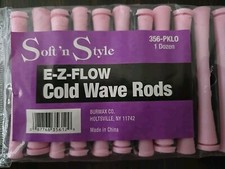 Soft 'N Style E-Z-FLOW Pink Cold Wave Rods 356-PKLO 1 Dozen NEW SEALED
