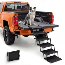 Oiilores Foldable Dog Stairs for Large Dogs - Extra Wide Pet Ramp for Cars, S...