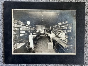 Antique Mounted Photo General Store Buchanan's grocery Osawatomie Kansas