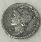 VG+ 1920 S Mercury 90% Silver Dime