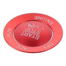 1 Pair Push Start Button Cover Sticker, Red Start Stop Trim for Dodge