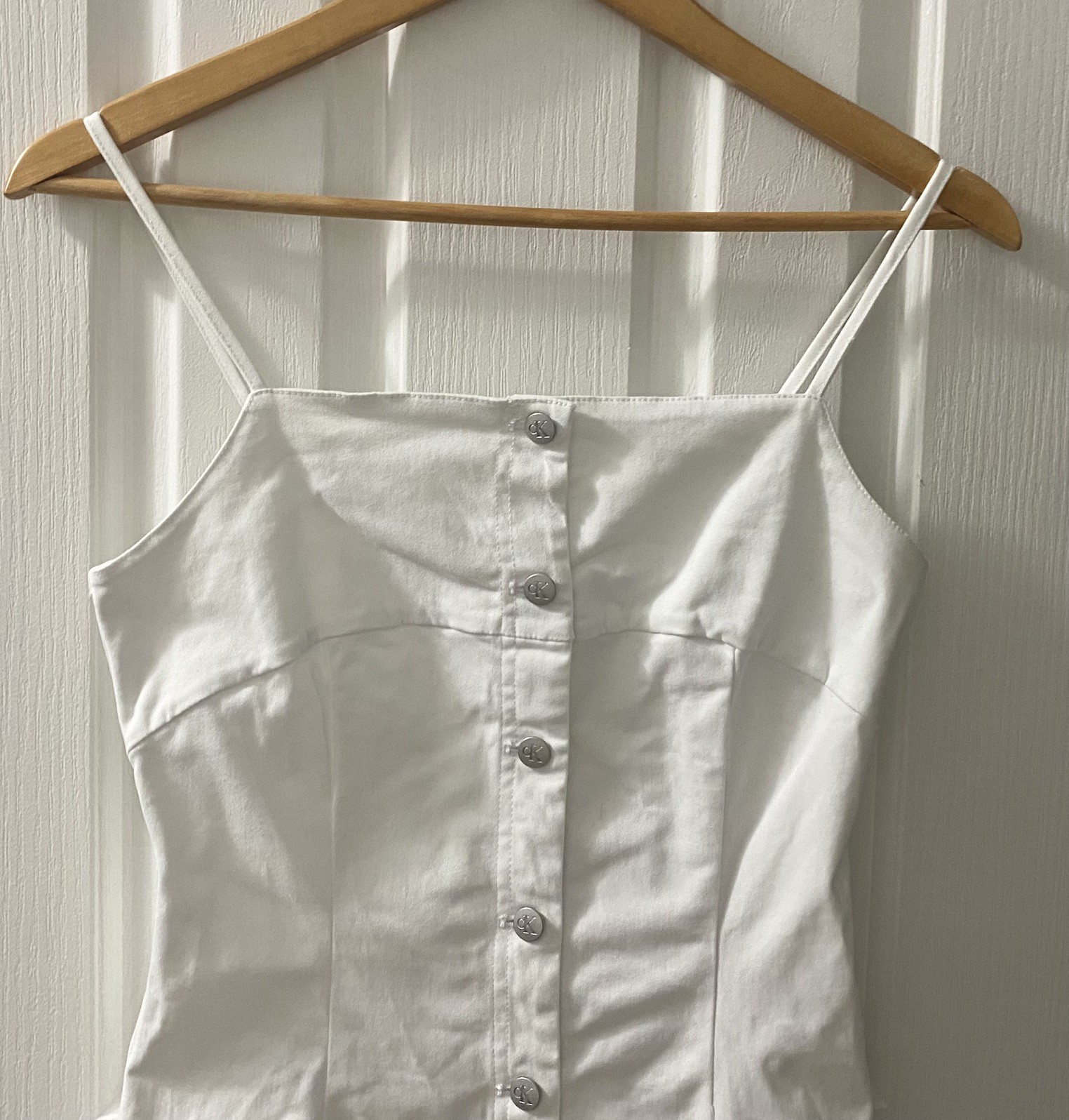 CALVIN KLEIN JEANS Ladies White Fitted Dress Size XS thumbnail 2