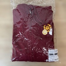 My Neighbor Totoro Burgundy Fruit Print Zip Hoodie Ghibli Park Exhibition New