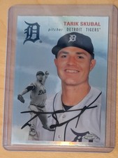 2023 Topps Chrome Platinum Tarik Skubal #292 Refractor Autograph Tigers Card