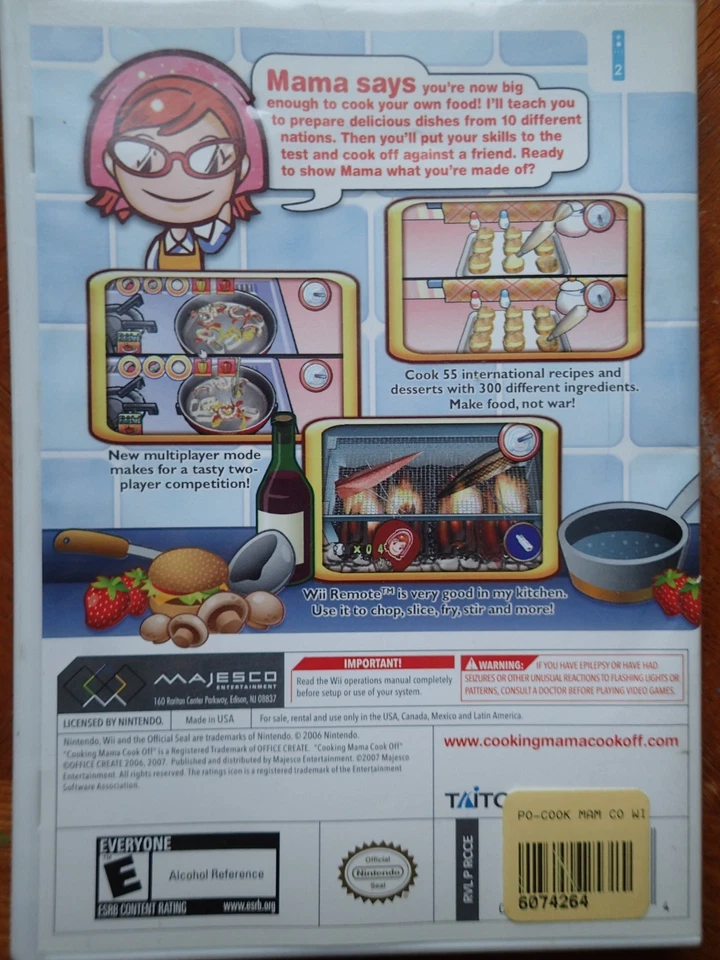 Cooking Mama Cook Off (Nintendo Wii) Complete, tested - Image 3 of 3