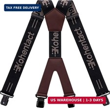 Men's Industrial Strength Suspenders 2-Inch Wide X-Back Heavy Duty Braces Strong