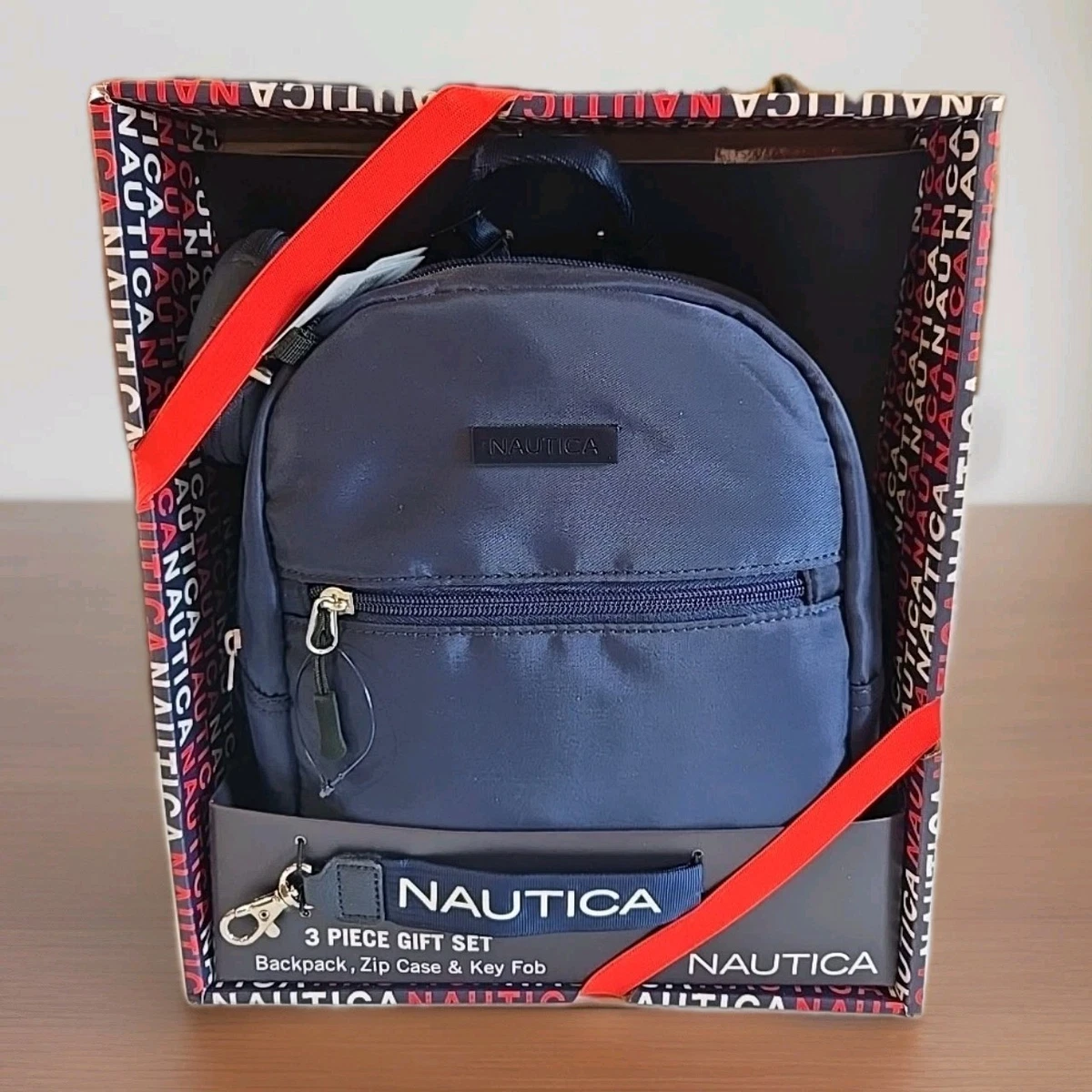 Nautica Venture Cup Hot Pink & blue Backpack with Navy adjustable Straps bag Nautica Navy Blue White Striped Backpack with | Mercari main image 2