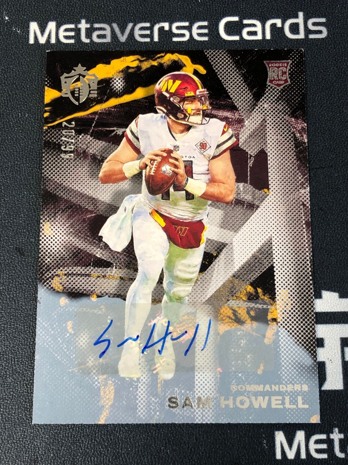 2022 Panini Chronicles Gridiron Kings Autograph #5 RC Sam Howell /99 Commanders