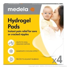 Medela Hydrogel Pads 4 Pack For Breastfeeding Soothing Nipple Pain Relief