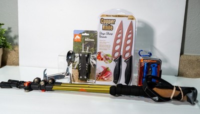Ozark Trail Trekking Poles & New 17 IN 1 Multitool + Plus Camping essentials Set