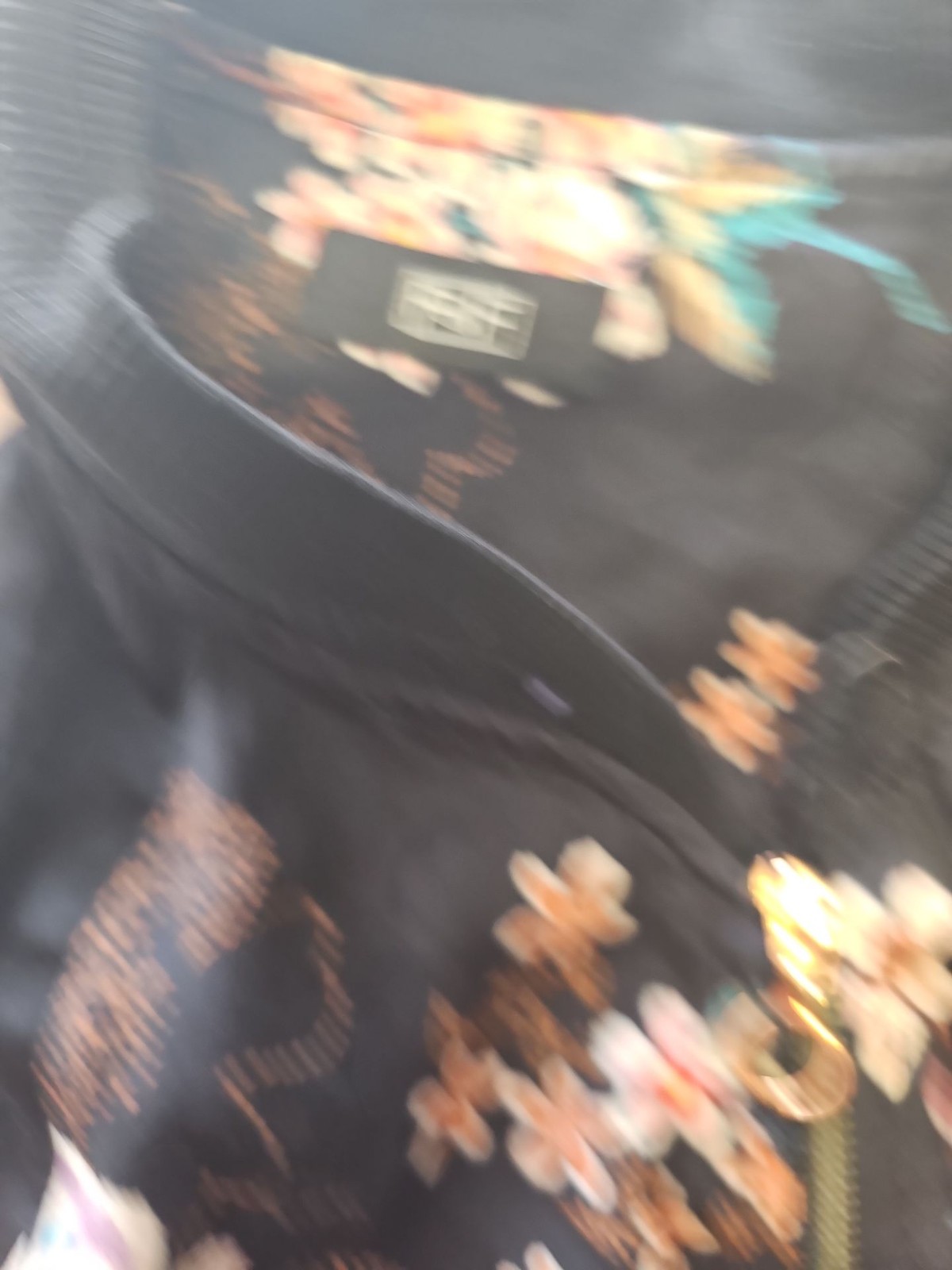 F&F Floral Embroidered Satin Bomber Jacket with Contrast Sleeves UK8 QQ1055 image 2