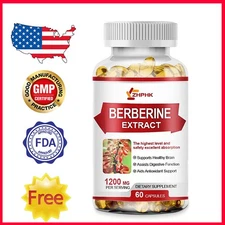 ‌Premium Berberine Capsules - 60 Count for Blood Sugar & Metabolism Support