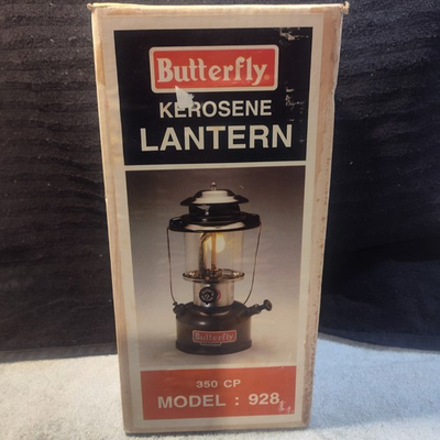 #ad #ad NOS Vintage Butterfly Kerosene Pressure Lantern Model 928 350 CP New In Box $186.00