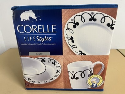 Corelle MUSE - Life Styles Dinnerware, Service for 4, New & Sealed Old Stock