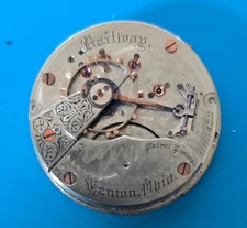 18 SIZE HAMPDEN 15 JEWEL RAILWAY MODEL 2 HUNTING POCKET WATCH PARTS