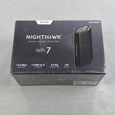 NETGEAR RS100 Nighthawk BE3600 Dual-Band Wi-Fi 7 Router Black 3.6Gbps 50 Devices