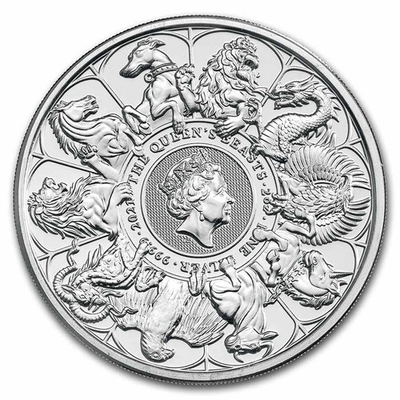 #ad #ad 2021 Great Britain 2 oz 999 SILVER Queen’s Beast Completer Coin Pristine $250.00