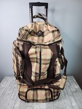 Burton Snowboard Luggage Wheelie Rolling Plaid Equipment Bag 26"x20"x13"