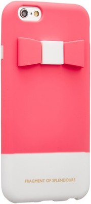 ELECOM iPhone 6S/6 Silicone Case for Girl with Ribbon (Pink) PM-A14SCG03