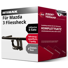 Anhängerkupplung abnehmbar + E-Satz 7pol spezifisch für 3 Fliessheck 13- neu top