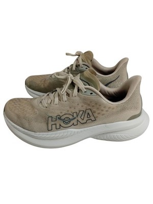 Hoka One One Shoes Mach 6  Mens 9 D Beige Running Oat Milk Barley 1147790 OKB