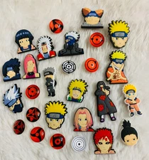 27PCS Japanese Famous Anime Shoes Charms Cartoon Shoe Decorate Accessories Bu
