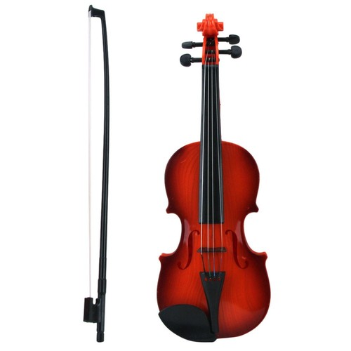 Jouet Violon Acoustique Simulé Pour Enfant - Instrument Musical à Cordes Réglables Brun Clair Pour Débutants