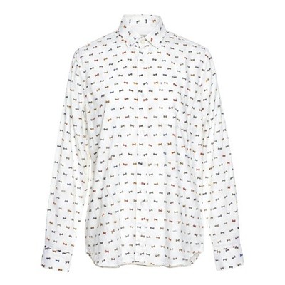 Robert Graham Mens Shirt Bow Tie Novelty Smart Casual Quirky Button Up White XL