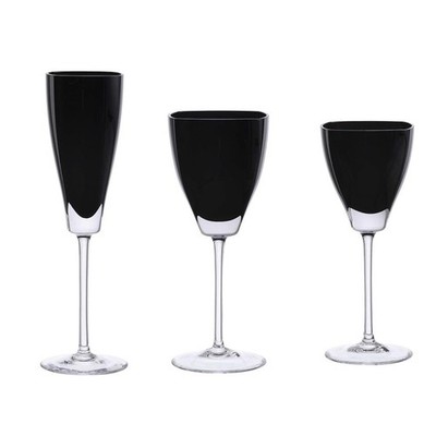 ROGASKA GLASSERVICE 18-TEILIG AUS KRISTALL - EDO SCHWARZ