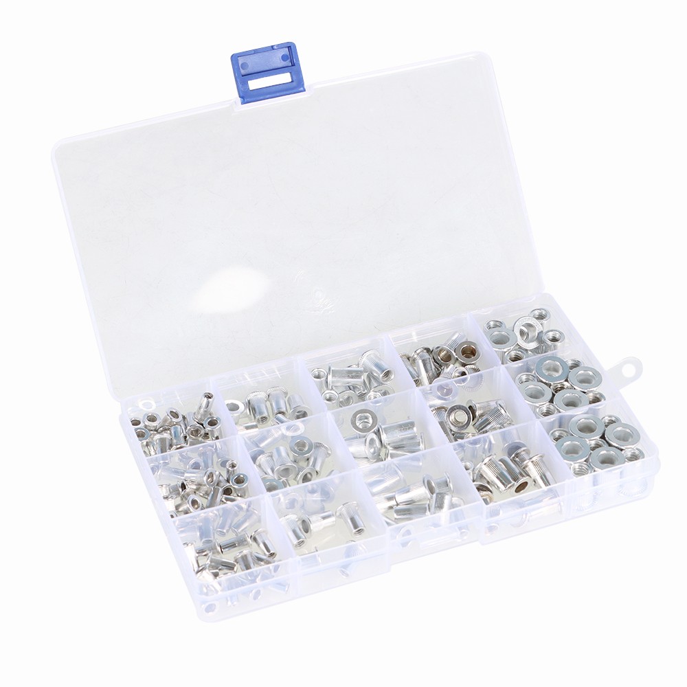 150 Pack Aluminum Rivet Nut Kit Rivnut Nutsert Standard Inch SAE Imperial
