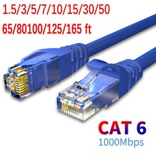 CAT 6 Ethernet Cable Lan Network CAT6 Internet Modem Blue RJ45 Patch Cord LOT