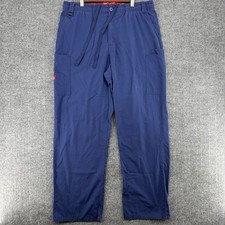 Dickies EDS Signature 81006 Navy Scrub Pants Large Drawstring Cargo Utility