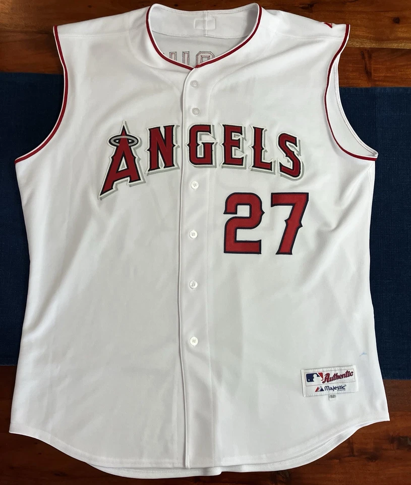 Mike Trout Authentic Majestic Los Angeles Angels MLB Sleeveless Vest Jersey 52 X - Image 2 of 4