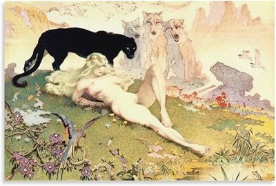 Frank Frazetta Golden Girl Poster Fantasy Sci-Fi Dark Art Wall Decor Print 24x36