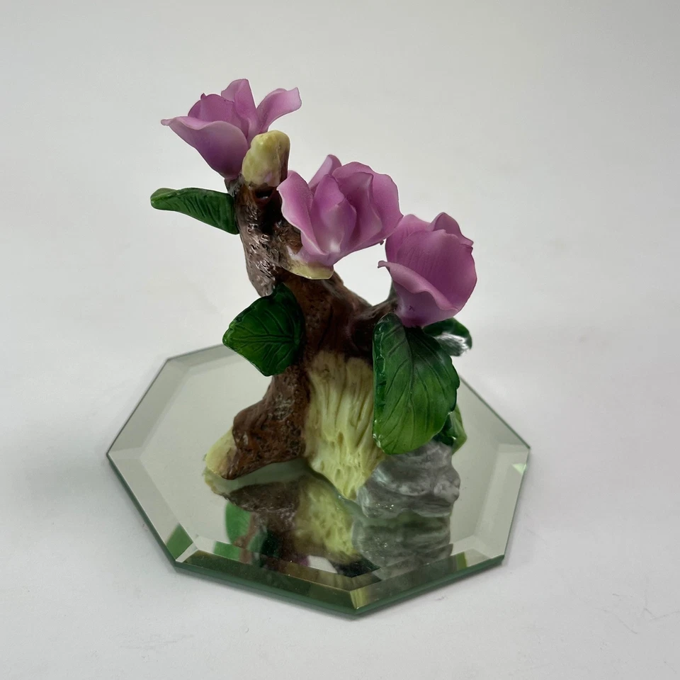 Estatuilla escultura de rama de árbol flor púrpura Cosmos 1999 Reflections in Bloom Foto 2 de 4