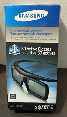 NEW-Open Box Samsung SSG-3050GB Stereoscopic 3D Active Glasses for SmartTV Black