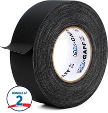Pro Tapes Pro Gaff Premium 2-inch Gaffers Tape - 55-yard Roll - Black 2-pack 