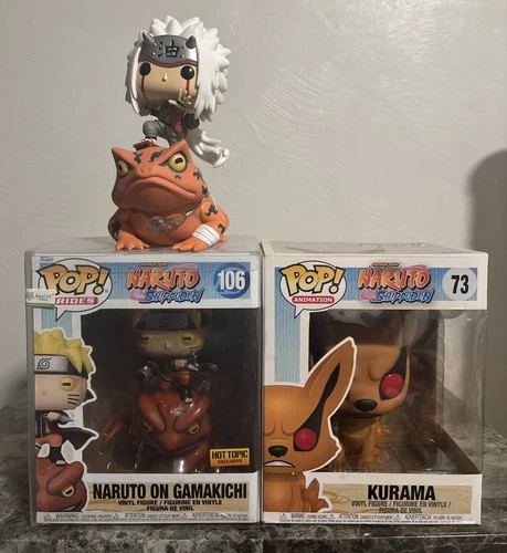 Naruto Shippuden Funko Pop Bundle (3) | Gamakichi Ride, Kurama & Jiraiya