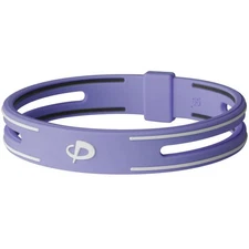Phiten S-Pro Silicone Titanium Bracelet Purple - 6.25 Inch