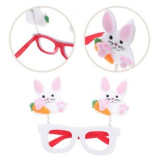 Easter Bunny Glasses Felt Party Eyewear Reusable Multi Color Decoration