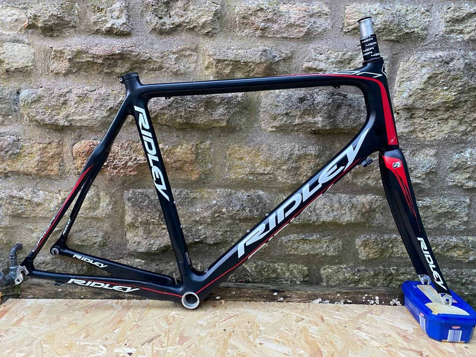 Ridley Orion Team Carbon Frameset - Large - Black/White/Red - Good Condition - Image 1 of 4