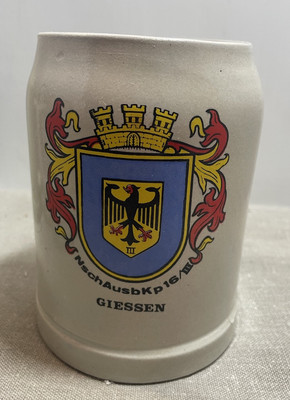 German Beer Stein Gießen ,5l Made In Giessen West Germany Vintage