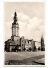 Postcard Ohlau City Hall with Ring 1937 Oława Lower Silesia Poland Railway Post