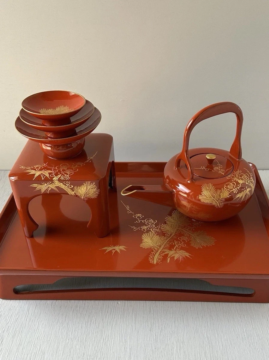 红色复古原始日本古董玻璃杯和杯子| eBay