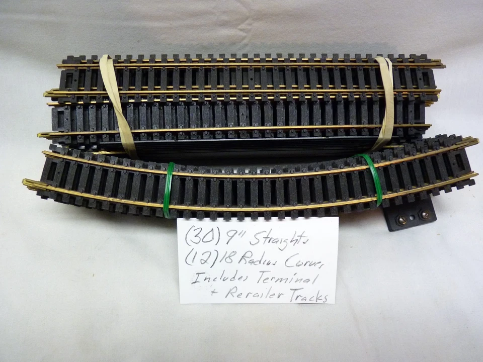 HUGE HO Brass Steel Track Lot - 40 Curve 57 Straight - Atlas Snap Tyco FAST SHIP - Image 2 of 4