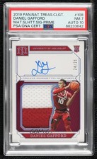 2019 National Treasures Collegiate Prime 24/25 Daniel Gafford PSA 7 Auto 3u4