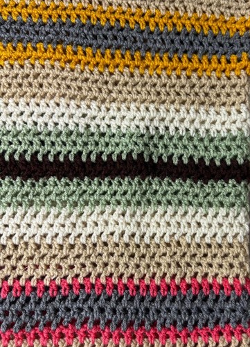 Rainbow Afghan Crochet Knit Vintage Throw Blanket 44” X 56” - Picture 2 of 7