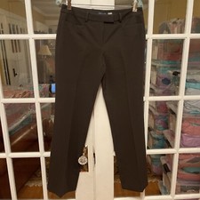 TOMMY HILFIGER Woven Straight Leg Pants Women's 4 Black Hook Bar Closure 30X31