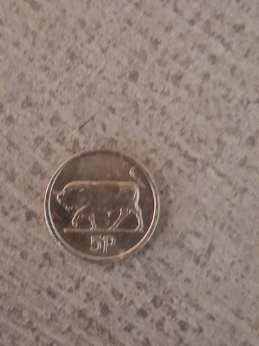 * IRELAND * 5 pence 1996 * BULL * Lot N27 * Pre-Euro *